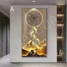 Dlight Decor Wall Clock Lamp with Crystal Glow A / 140X70cm / NON dimm cool light|Black border Wall Art