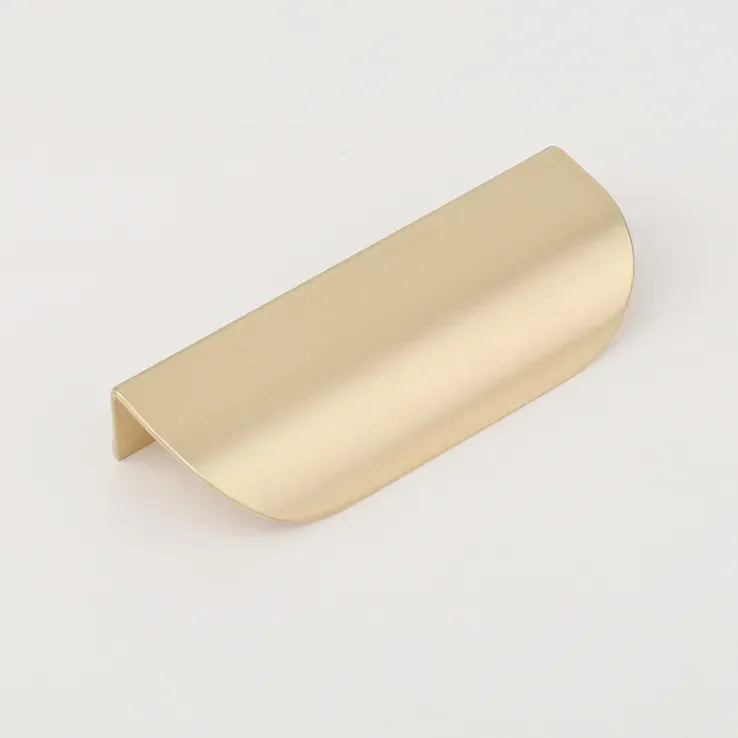 Modern Gold Leaf Cabinet Handles - Brushed Zinc Alloy Hollow Pulls for Furniture and Drawers L Handles