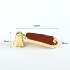 Modern Black and Red Leather Cabinet Handle – Sleek Zinc Alloy Drawer Pulls for Wardrobes and Cupboards (96mm/128mm)