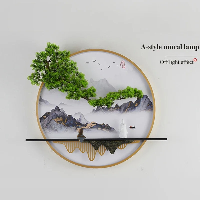 Dlight Decor Chinese Landscape LED Wall Glow Wall Art