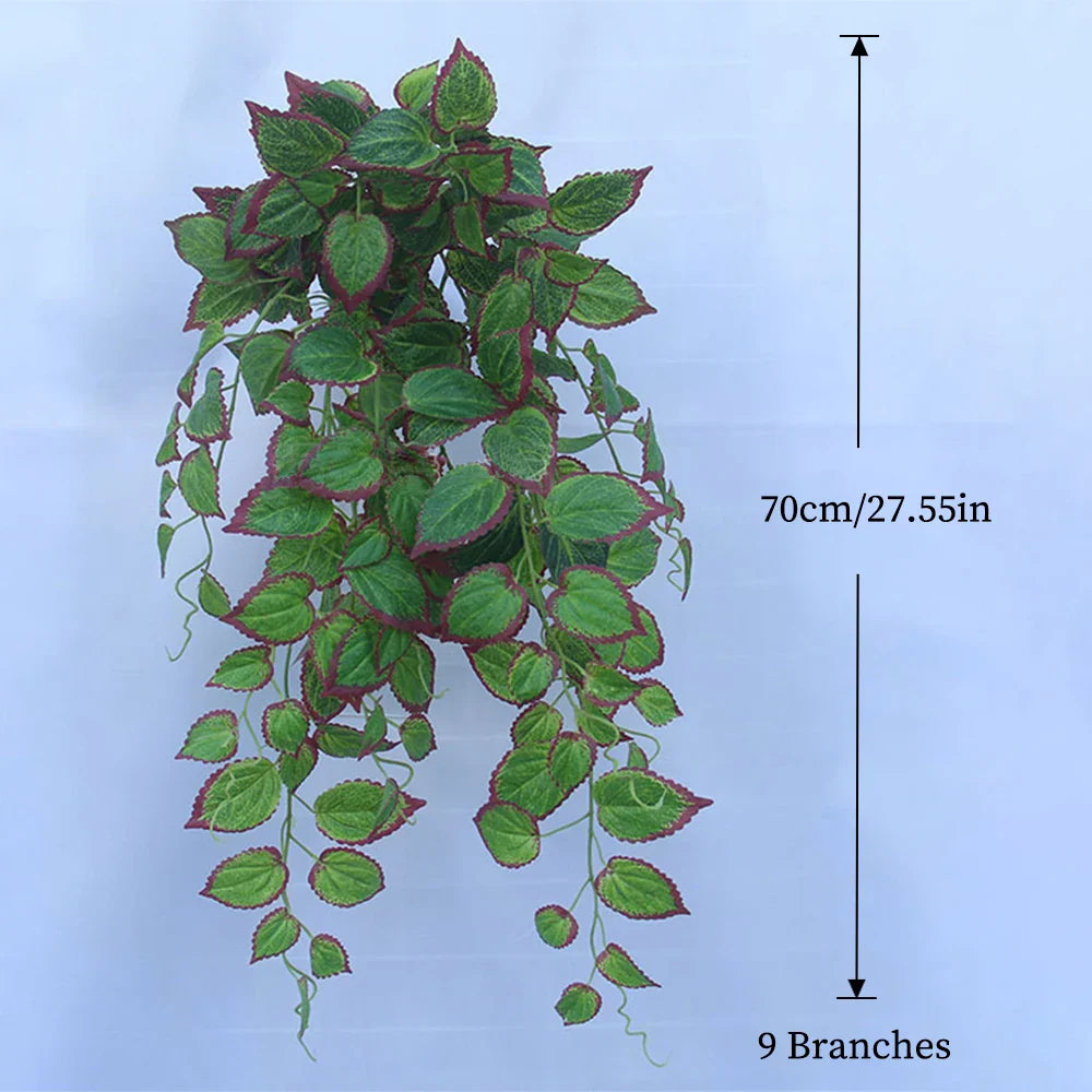 Dlight Decor 70cm Hanging Perilla Vine for Wall and Garden Decor 70cm 9Branches
