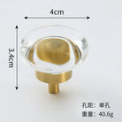 Brass Crystal Cupboard Cabinet Handle Kitchen Drawer Knobs Light Luxury Furniture Hardware Transparent Handle Home