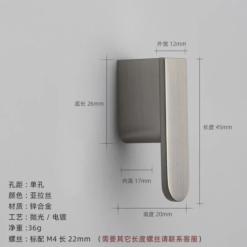 Luxury Zinc Alloy Cabinet Handles - Modern Drawer Pulls for Wardrobes Closets and Furniture Nickel drawing Handles