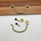 Antique Brass Arch Cabinet Pulls – Vintage Drawer Handles for Home Improvement Pulls