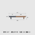 Dual tone Long Kitchen Cabinet Handles – Multicolor Wardrobe and Drawer Knobs Gray brown 128mm Handles