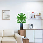 Dlight Decor 76cm Magnolia Banyan Leaf Branch with Green Sansevieria Accents