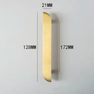 Modern Simple Wardrobe Handles – Brass Cabinet Knobs and Drawer Pulls for Furniture 172mm right Handle