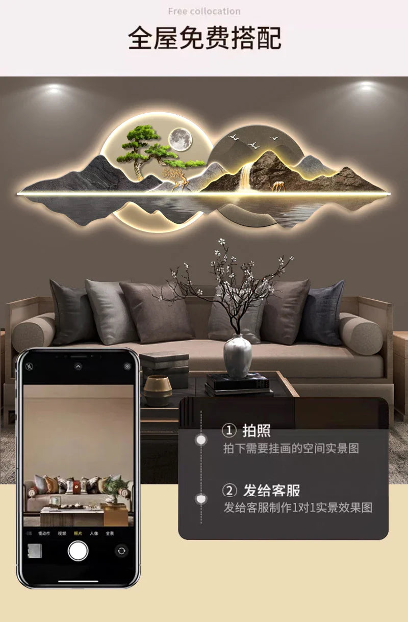 Dlight Decor Acrylic Carved LED Wall Art Light Wall Art