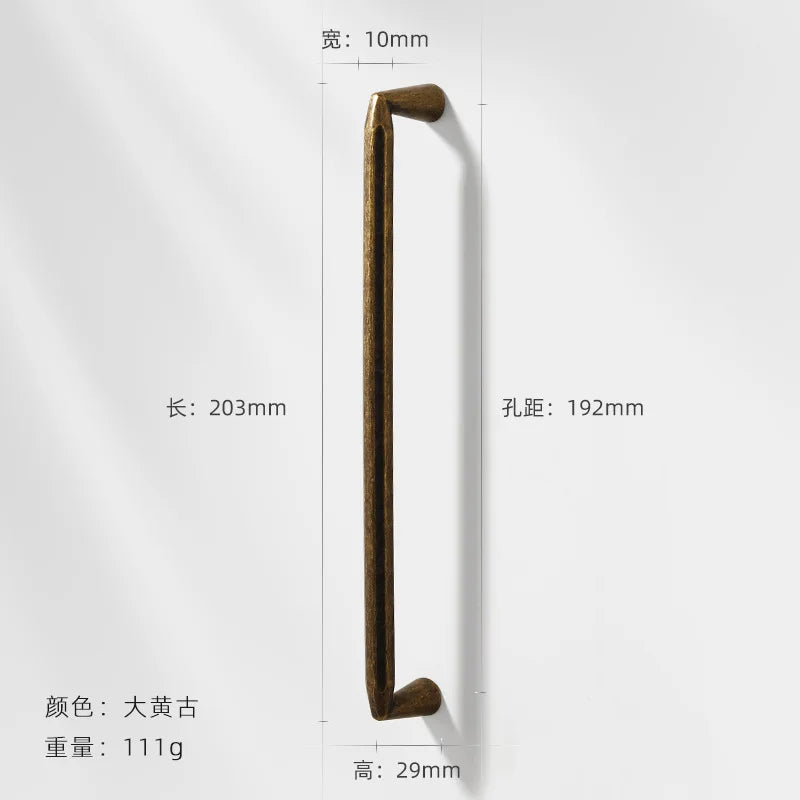 Antique Wardrobe Cabinet Handles - Retro Zinc Alloy Drawer Pulls and Knobs for Kitchen and Furniture 7053 192mm Handles