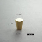 Nordic Handmade Brass Hammered Cabinet Handles – High-End Pulls for Drawers Wardrobes and Kitchen Furniture Cone Knobs