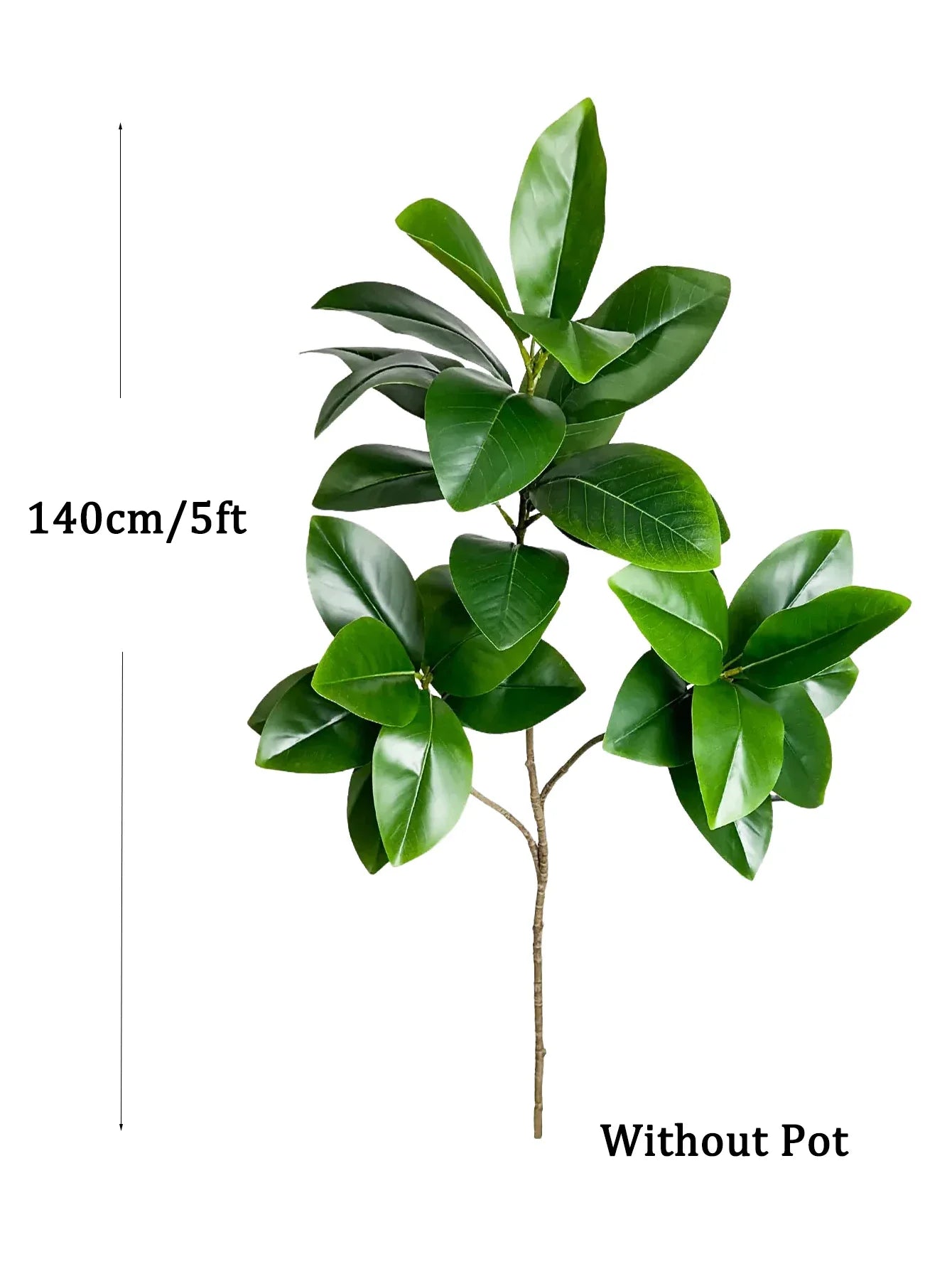 Dlight Decor 140cm Banyan Tree with Real Touch Fiddle Leaves for Home and Office Decor 140cm 3Forks