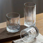 Dlight Decor Diamond Stripe Glass Coffee Cups (100–450ml) Cocktail Glasses